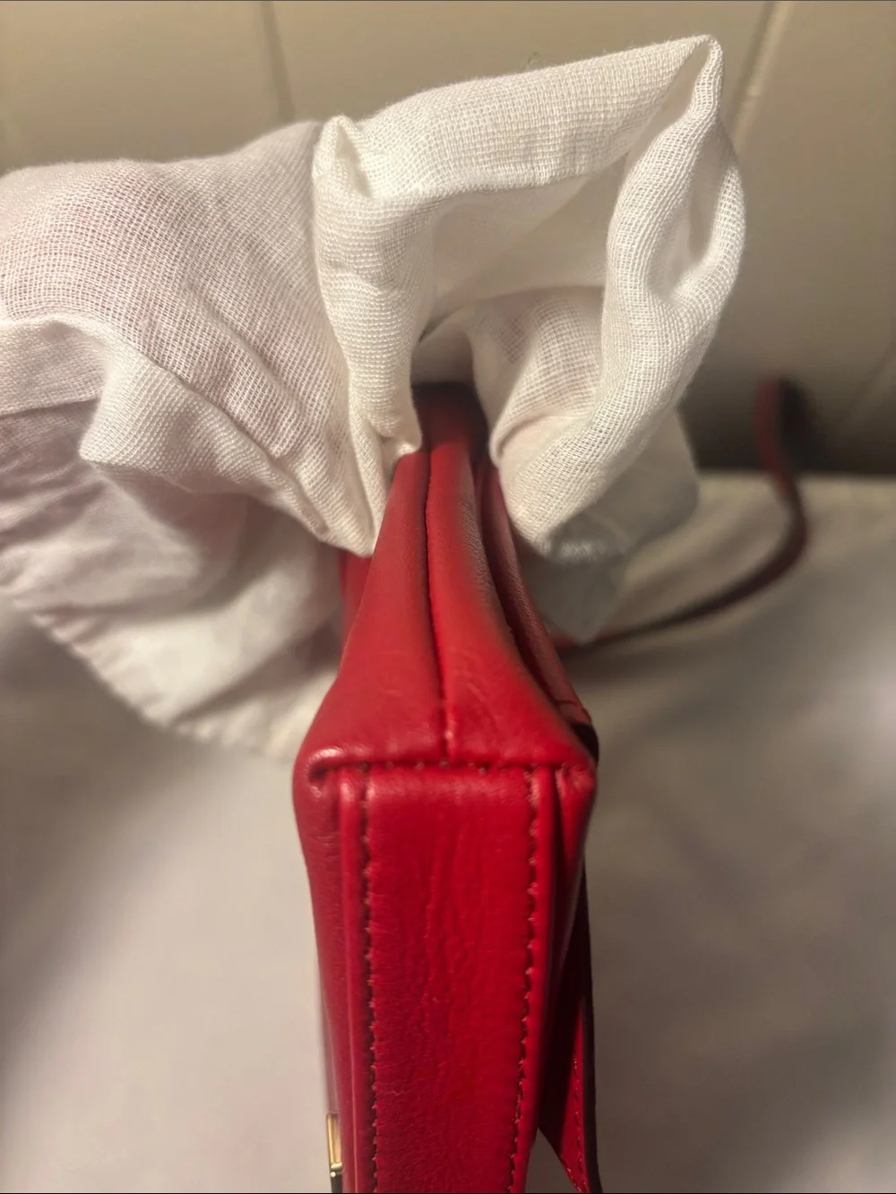 EUC Kate Spade Dynasty Red Leather Aster Montrose Avenue Bow Crossbody Bag